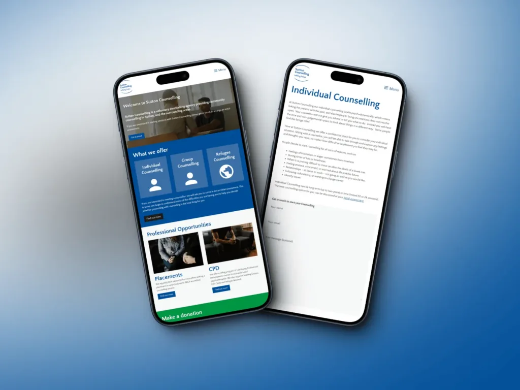 Sutton Counselling Website and Brand