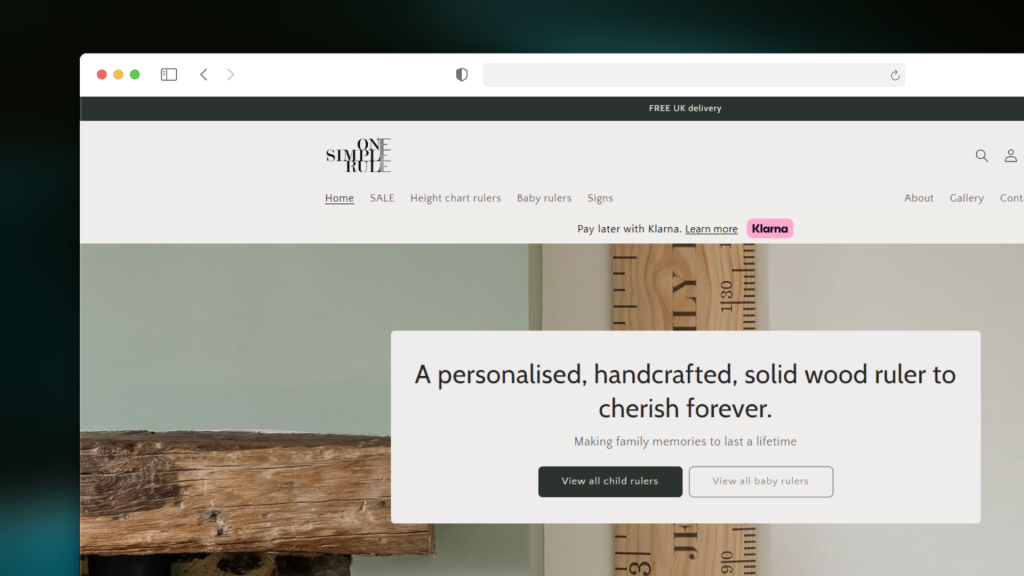 One Simple Rule Shopify Store