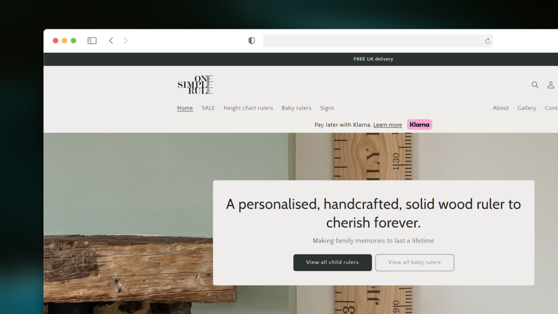 One Simple Rule Shopify Store