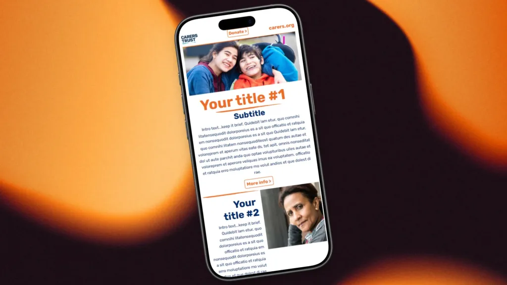 Carers Trust email templates