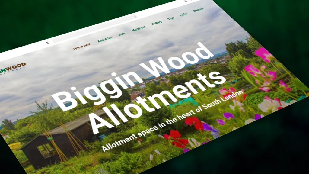 Biggin Woods Allotments website image